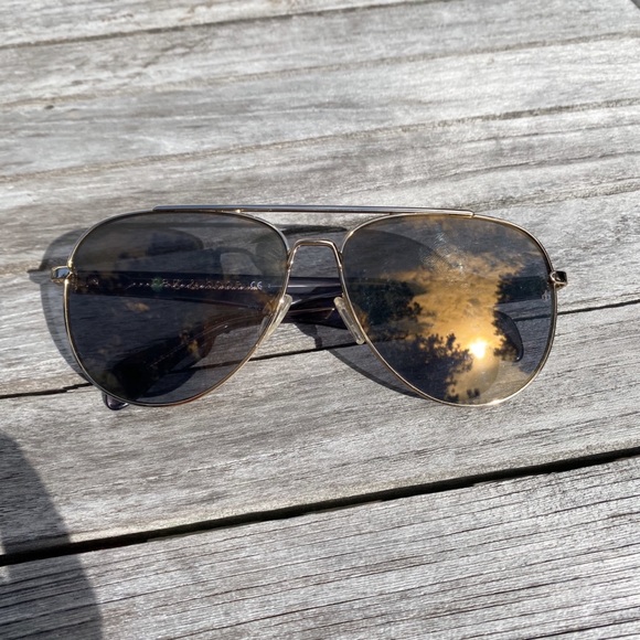 🕶 RAG & BONE YELLOW BLUE MIRRORED AVIATOR SUNNIES - Picture 3 of 16